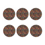Indian Paisley Pattern Print Coaster Set