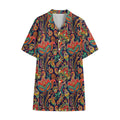 Indian Paisley Pattern Print Cotton Hawaiian Shirt