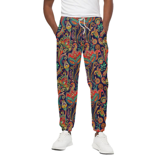 Indian Paisley Pattern Print Cotton Pants