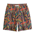 Indian Paisley Pattern Print Cotton Shorts