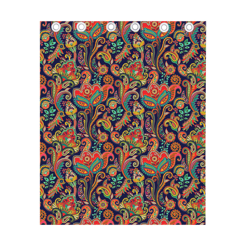 Indian Paisley Pattern Print Curtain