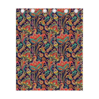 Indian Paisley Pattern Print Curtain