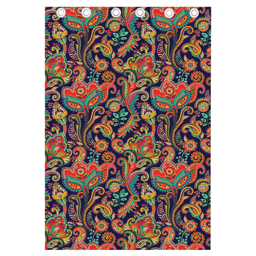 Indian Paisley Pattern Print Curtain