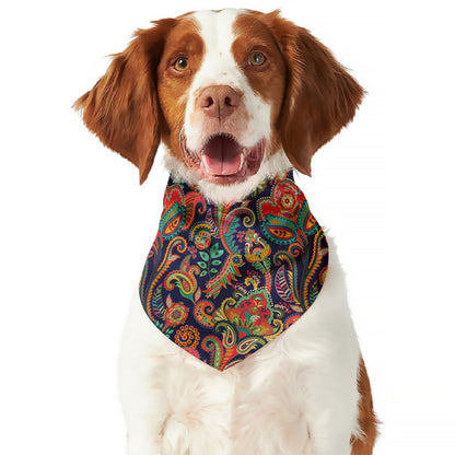 Indian Paisley Pattern Print Dog Bandana
