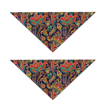 Indian Paisley Pattern Print Dog Bandana