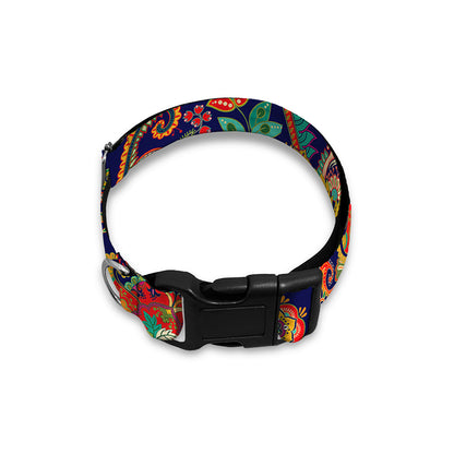 Indian Paisley Pattern Print Dog Collar