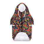 Indian Paisley Pattern Print Dog Zip Up Hoodie