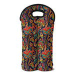 Indian Paisley Pattern Print Double Neoprene Wine Tote