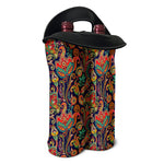 Indian Paisley Pattern Print Double Neoprene Wine Tote