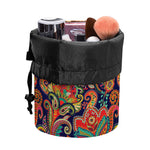 Indian Paisley Pattern Print Drawstring Makeup Bag