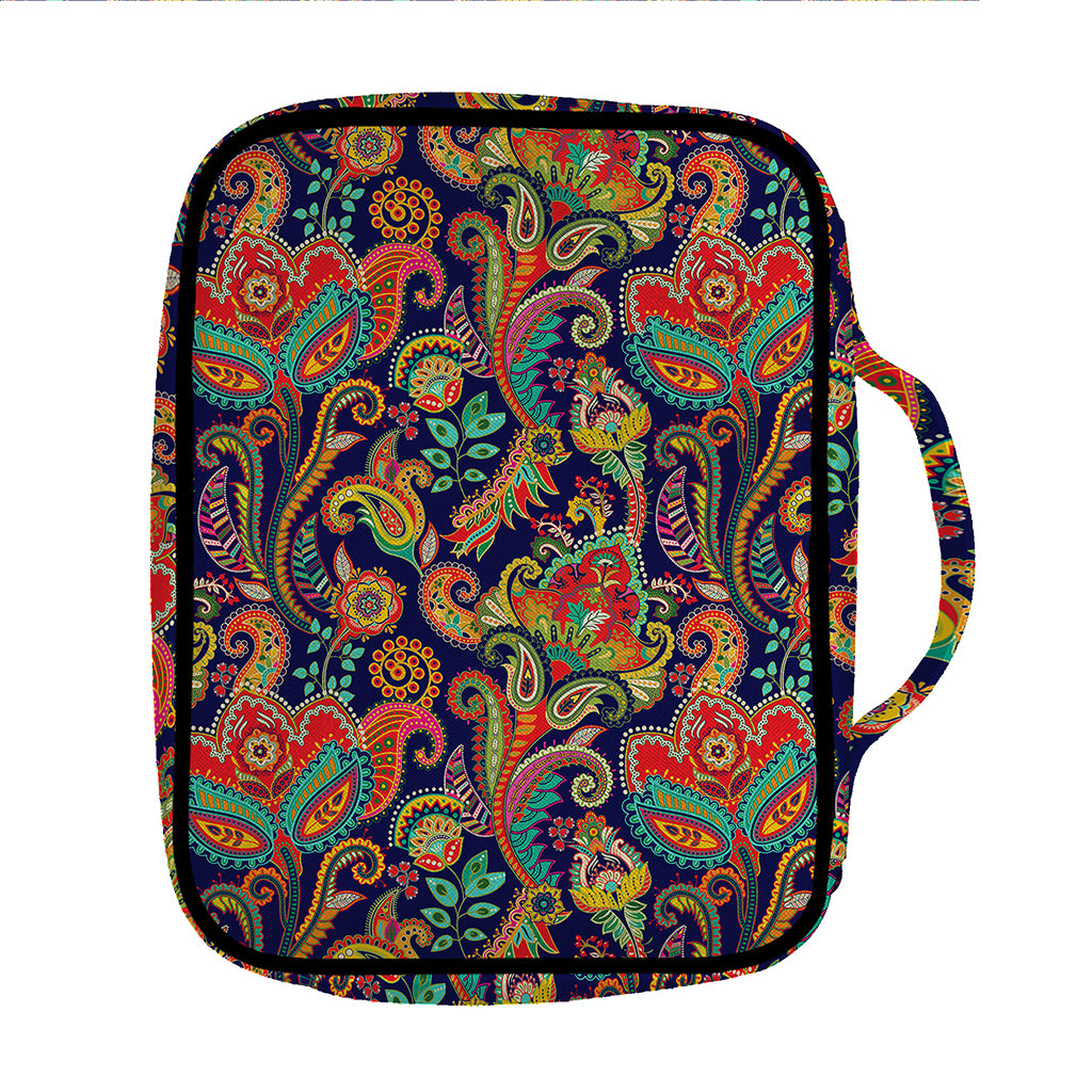 Indian Paisley Pattern Print Front Pocket Bible Bag