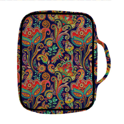 Indian Paisley Pattern Print Front Pocket Bible Bag