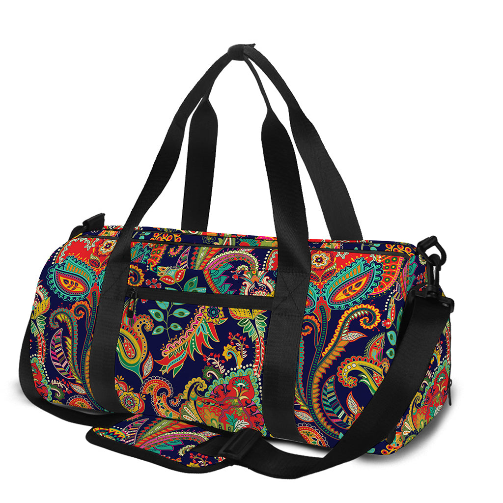 Indian Paisley Pattern Print Gym Bag