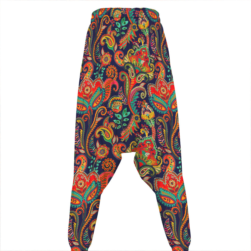 Indian Paisley Pattern Print Hammer Pants