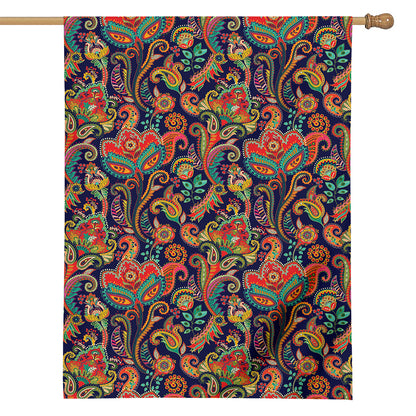 Indian Paisley Pattern Print House Flag