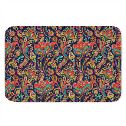 Indian Paisley Pattern Print Indoor Door Mat