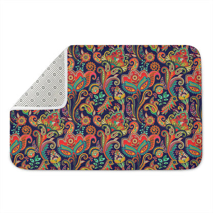 Indian Paisley Pattern Print Indoor Door Mat