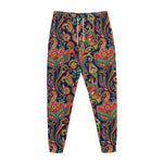 Indian Paisley Pattern Print Jogger Pants