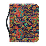 Indian Paisley Pattern Print Leather Bible Cover