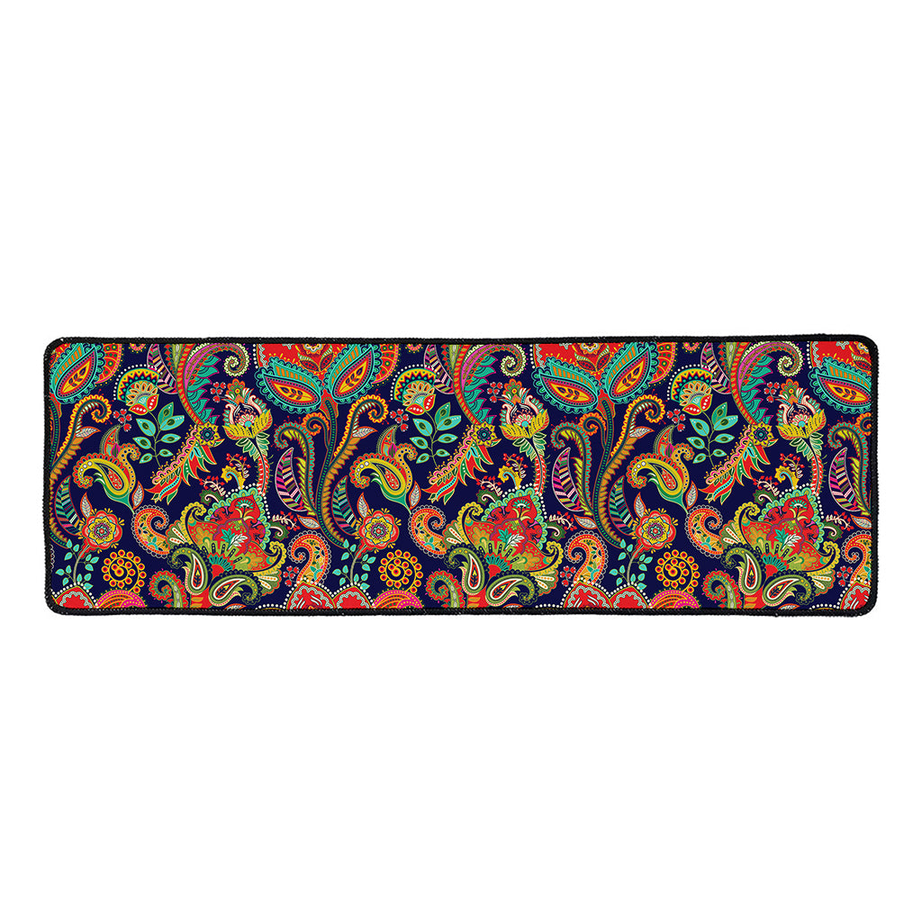 Indian Paisley Pattern Print Long Kitchen Mat
