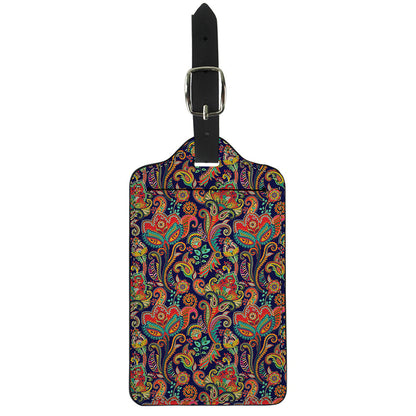 Indian Paisley Pattern Print Luggage Tag