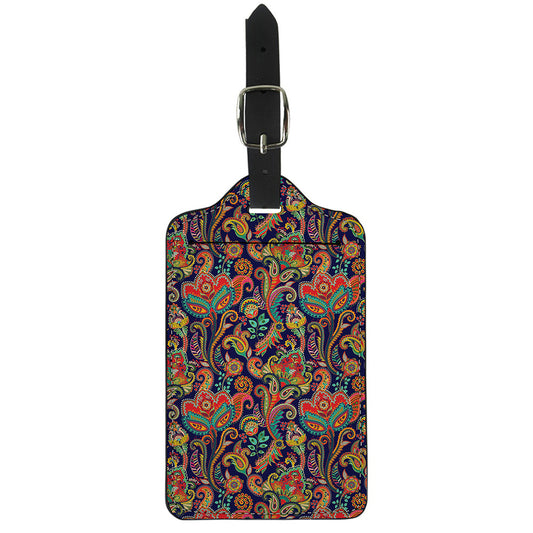 Indian Paisley Pattern Print Luggage Tag