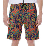 Indian Paisley Pattern Print Men's Beach Shorts