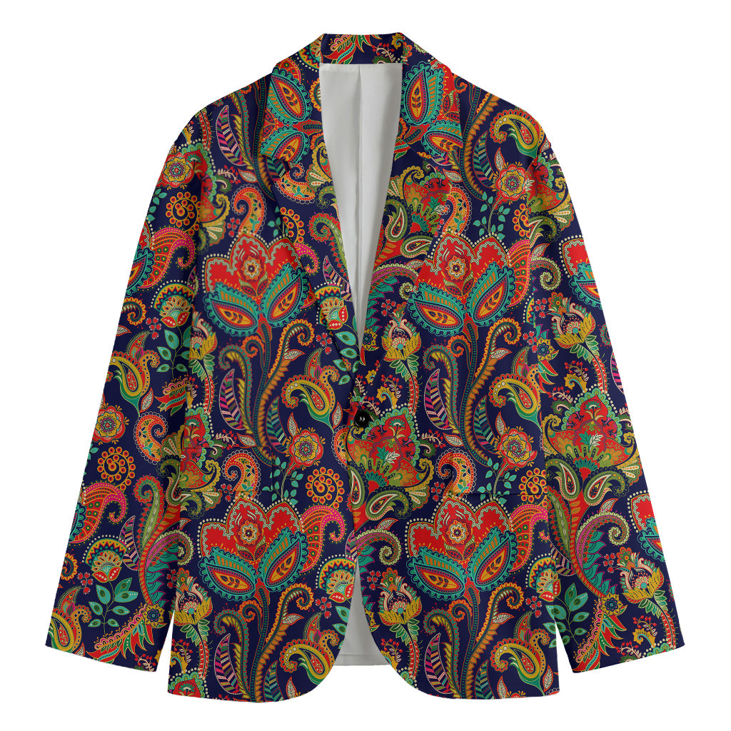 Indian Paisley Pattern Print Men's Blazer