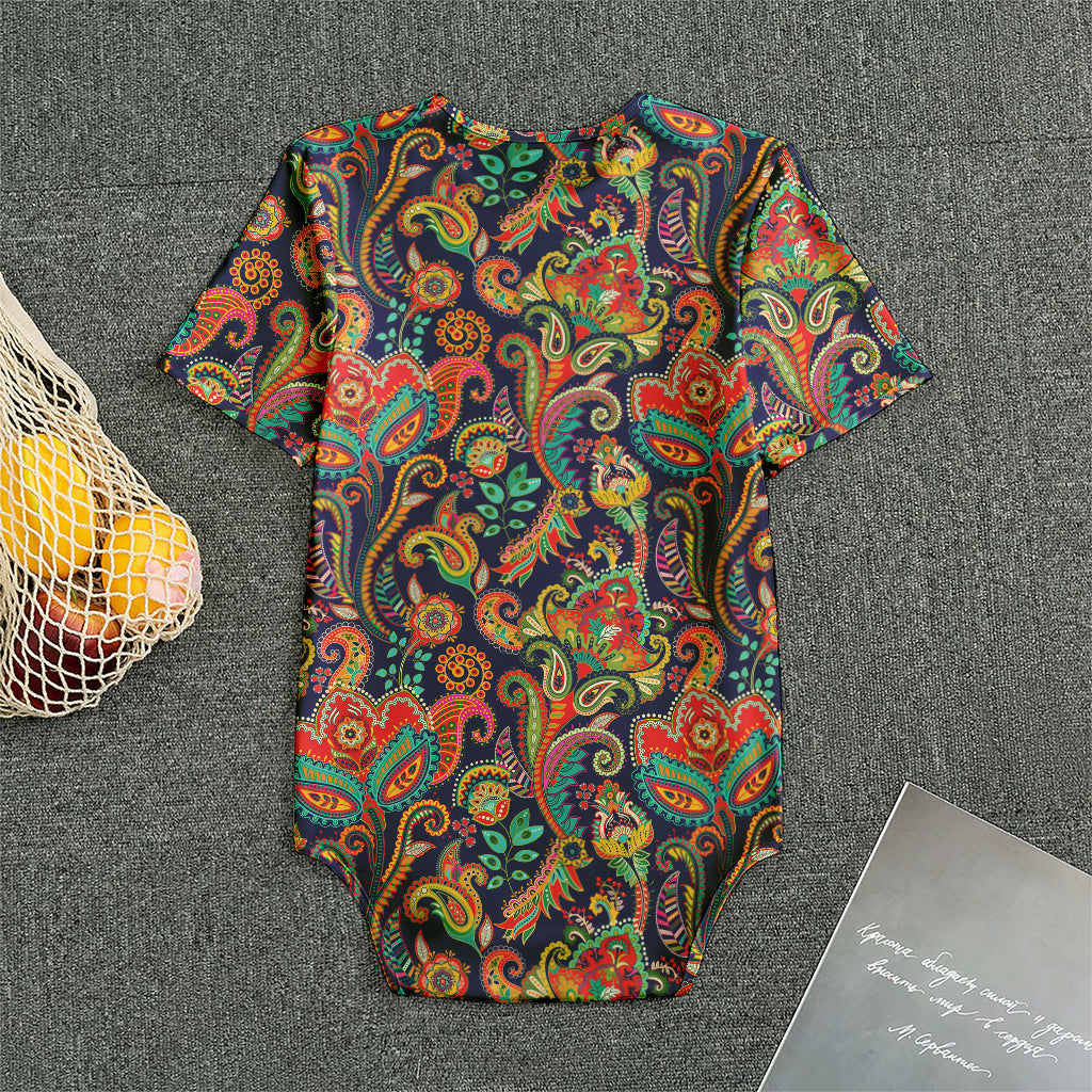 Indian Paisley Pattern Print Men's Bodysuit