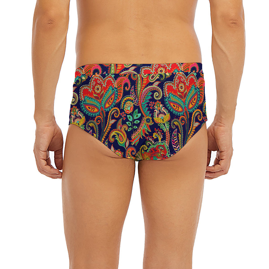 Indian Paisley Pattern Print Men's Briefs