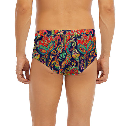 Indian Paisley Pattern Print Men's Briefs