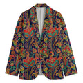Indian Paisley Pattern Print Men's Cotton Blazer