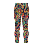 Indian Paisley Pattern Print Men's leggings