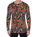 Indian Paisley Pattern Print Men's Long Sleeve T-Shirt
