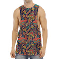 Indian Paisley Pattern Print Men's Muscle Tank Top