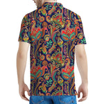 Indian Paisley Pattern Print Men's Polo Shirt