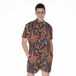 Indian Paisley Pattern Print Men's Rompers