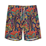 Indian Paisley Pattern Print Men's Sports Shorts