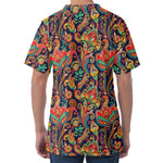 Indian Paisley Pattern Print Men's Velvet T-Shirt