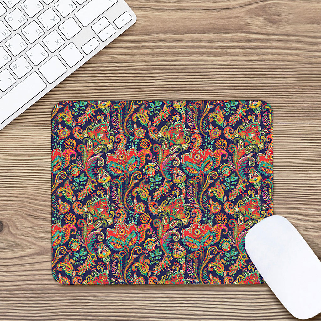 Indian Paisley Pattern Print Mouse Pad