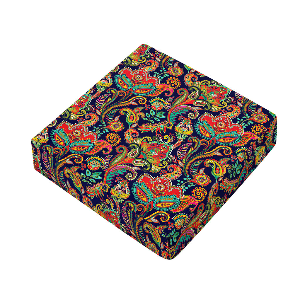 Indian Paisley Pattern Print Outdoor Seat Cushion Cover