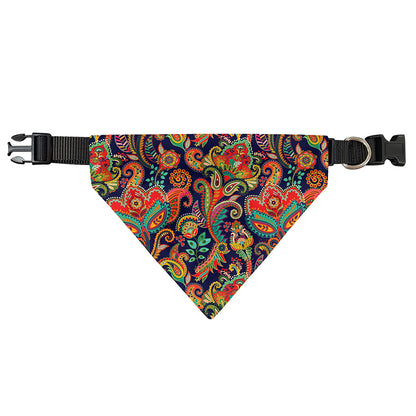 Indian Paisley Pattern Print Over The Collar Dog Bandana