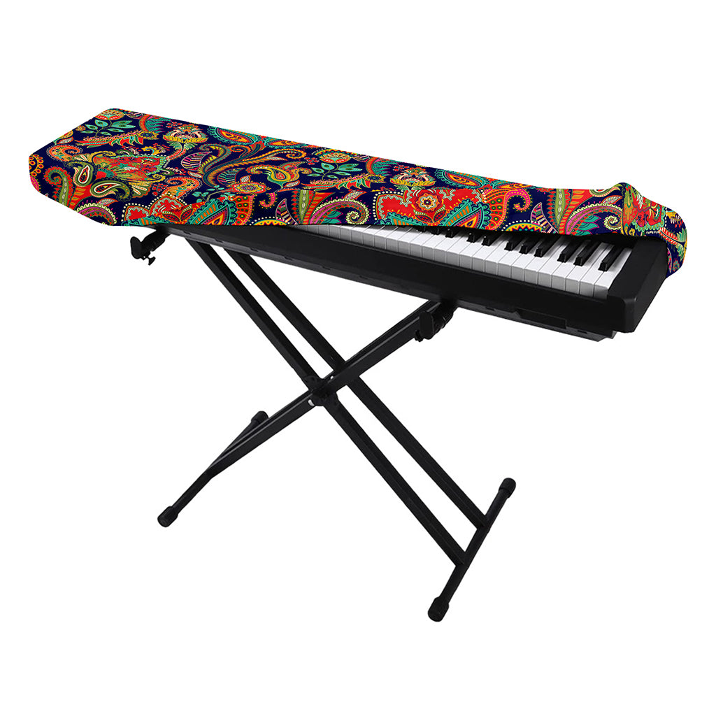Indian Paisley Pattern Print Piano Keyboard Cover