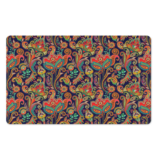 Indian Paisley Pattern Print Polyester Doormat