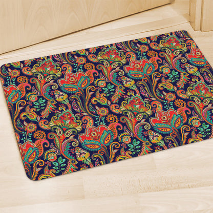 Indian Paisley Pattern Print Polyester Doormat