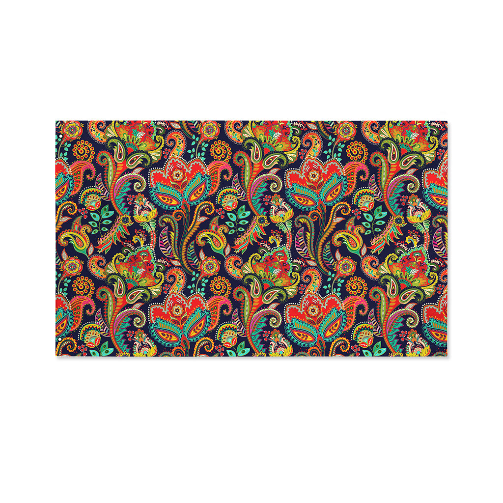 Indian Paisley Pattern Print Polyester Flag