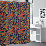 Indian Paisley Pattern Print Premium Shower Curtain