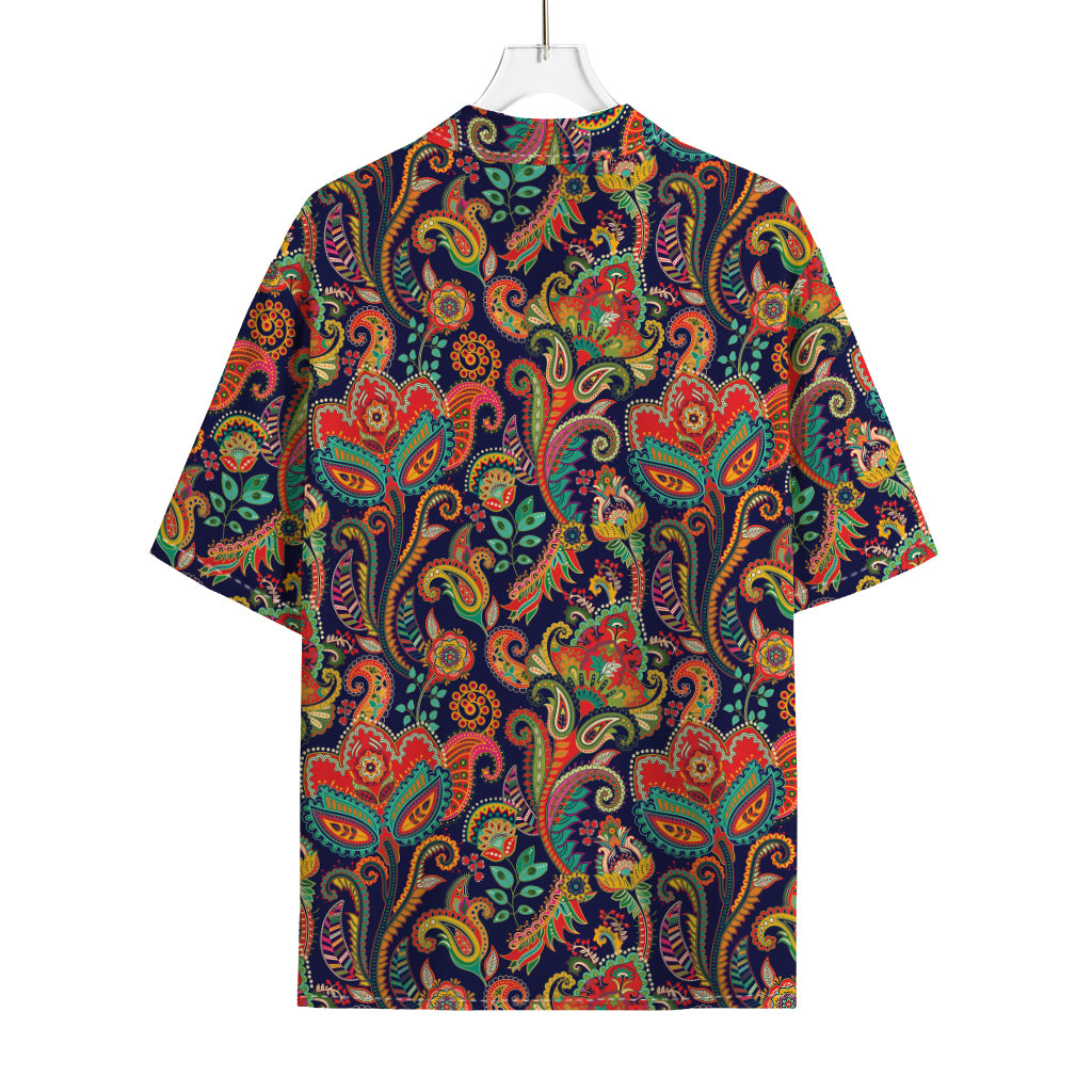 Indian Paisley Pattern Print Rayon Hawaiian Shirt