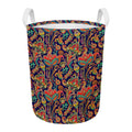 Indian Paisley Pattern Print Round Laundry Basket