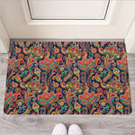 Indian Paisley Pattern Print Rubber Doormat